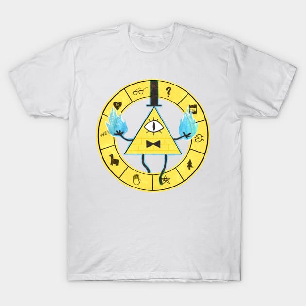 Bill Cipher - Gravity Falls (White background) T-Shirt by renaesense